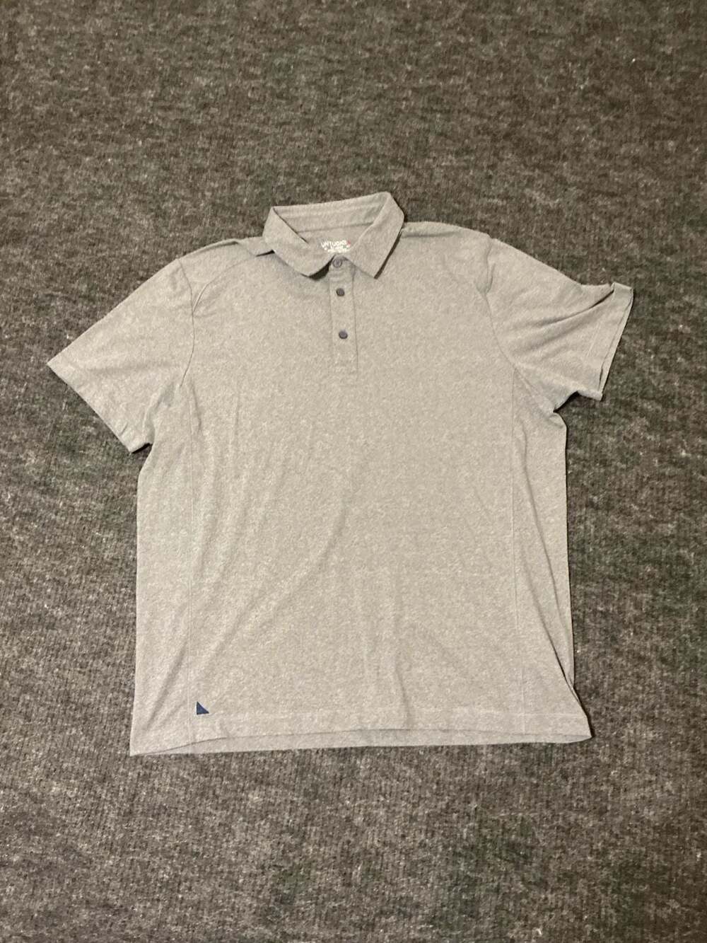 UNTUCKit Heather Short Sleeve Polo Shirt Mens Size X-Large Color Gray